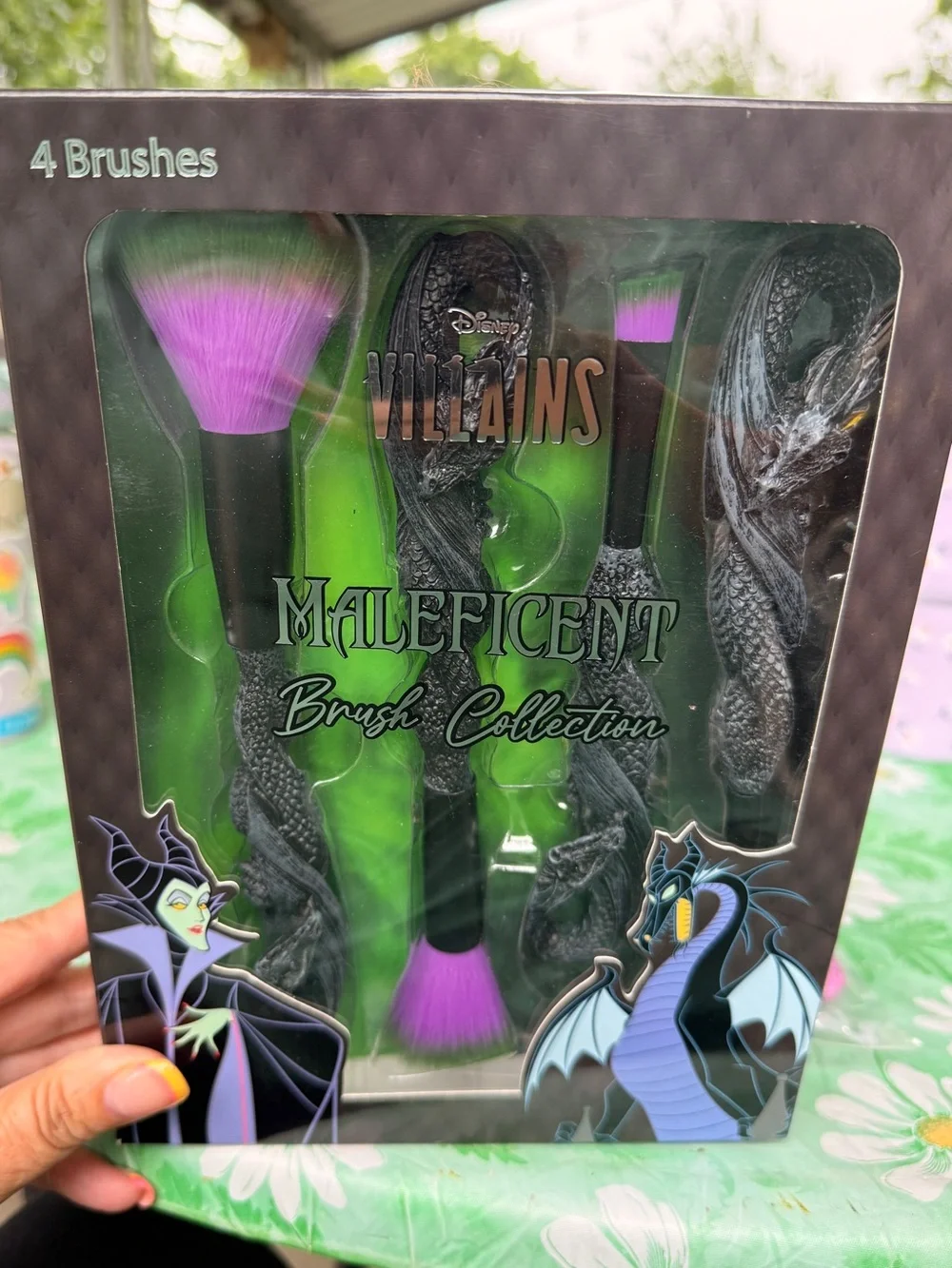 Disney Maleficent Villains Makeup Brush Set - Purple & Green
